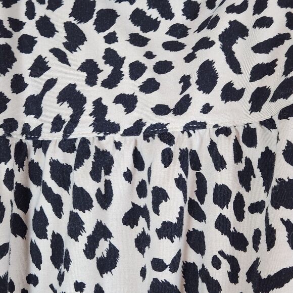 Susan Graver Animal print snap front Tie‎ front lined soft work blouse Size 1X - Picture 12 of 13